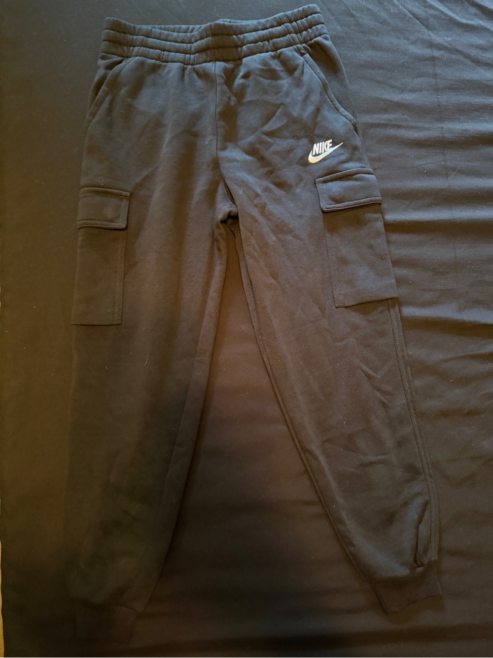 Nike Kids Black Cargo Fleece Joggers